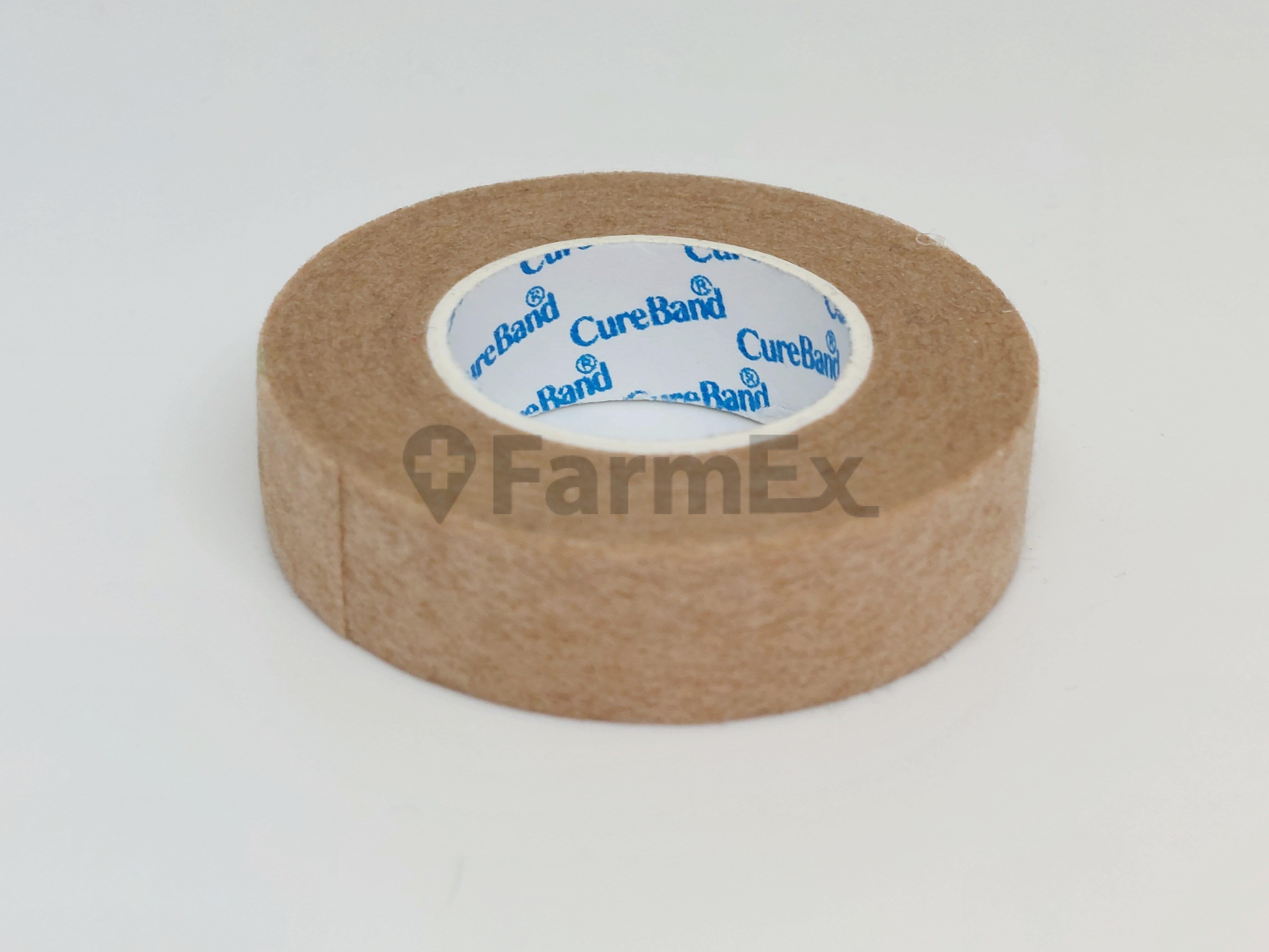 CureBand Tela Microporosa Color Piel 1,25 cm x 9 m x 1 und CureBand